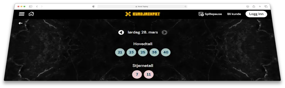 norsk tipping eurojackpot resultater